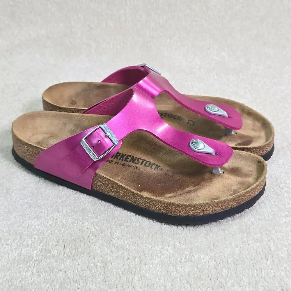 Birkenstock Gizeh Birko Flor Thong Sandals Pink Women's EU 41 L10